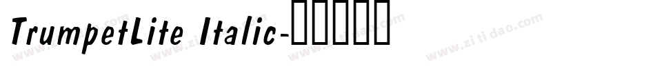 TrumpetLite Italic字体转换